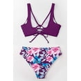 thumbnail image 2 of Women'S Bikini Swimsuit Front Cross Lace Up Two Piece Bathing Suit, 2 of 3