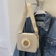 thumbnail image 1 of Bolso de punto para mujer bolso de compras cuadrado con cierre de cremallera estilo clásico de PU para viajes FLhrweasw  Nuevo, 1 of 9
