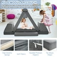 thumbnail image 6 of MOPHOTO Kids Couch Play Set, 8PCS Modular Kids Sofa Couch Fold Out Couch Playhouse Play Set for Toddlers, Creative Couch Kids Foam Play Couch Indoor, 6 of 6