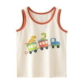 thumbnail image 2 of ATOGUTA Sleeveless Tops for Boys Red Crew Neck Undershirt Everyday Wear Tees Size 2T-9, 2 of 3