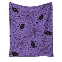 Halloween Flannel Fleece Throw Blankets,Spider and Spider Web Printing Blankets,Soft Fuzzy Plush Halloween Themed Throw Blankets for Couch Sofa or Bed,for Children Men and Women