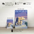 thumbnail image 5 of Alaska, Polar Bear at Sunrise (12x18 Aluminum Art, Indoor Outdoor Metal Sign Decor), 5 of 5