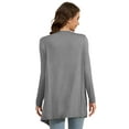 thumbnail image 3 of Uvplove Women Lightweight Long Sleeve Knit Cardigan with Pockets,Dark Grey,XXL,(S-3XL), 3 of 10