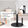 thumbnail image 2 of Paper Towel Holder with Spray Bottle Stainless Steel Paper Towel Rack Dispenser Vertical Paper Roll Holder for Bathroom Kitchen, 2 of 4