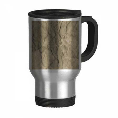 

Paper Dirty Fold Texture Corrugation Travel Mug Flip Lid Stainless Steel Cup Car Tumbler Thermos