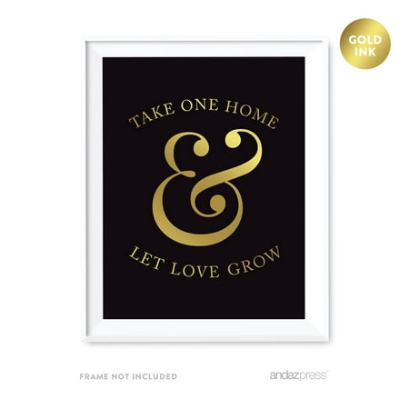 Please Take One Home and Let Love Grow Plant Seed Favors Black and Metallic Gold Wedding (The Best Way To Take Black Seed Oil)