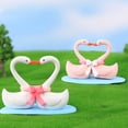 thumbnail image 2 of Wosthever Estatuilla de decoración Cisne Amor Animal Paisaje Artesanía Resina Estatua Simulación Accesorios en miniatura Creativamente Artesanía Rosa Wosthever HA077361-02, 2 of 6