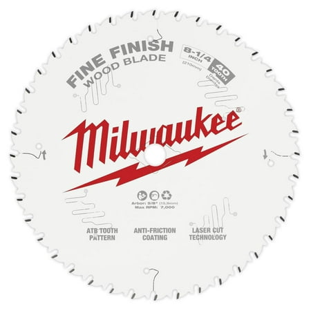 UPC: 0045242512041 | Milwaukee-48-40-0822 8-1/4 in. 40T Fine Finish Circular Saw Blade