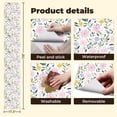 thumbnail image 4 of Peel and Stick Wallpaper Contact Paper Floral Pink Daisy Flowers Yellow Blooms Green Leaves White Self Adhesive and Removable 17.7in x 118in, 4 of 8