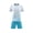 White, variant on Odeerbi Kids Teen Boys Girls Mesh Quick Dry Soccer Uniform Set Striped T-Shirt Shorts Breathable Athletic Sportswear for 5-15 Years