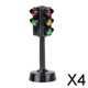 thumbnail image 1 of 4xMini señales de tráfico modelo de luz con música LED educación niños juguetes negro 4 piezas, 1 of 8