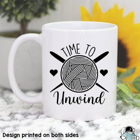 

Time To Unwind Knitting Coffee Mug Knitting Gifts Crafts Gifts Knitting Mugs Yarn and Crafty Grandmother Gift Ceramic Mug 11Oz