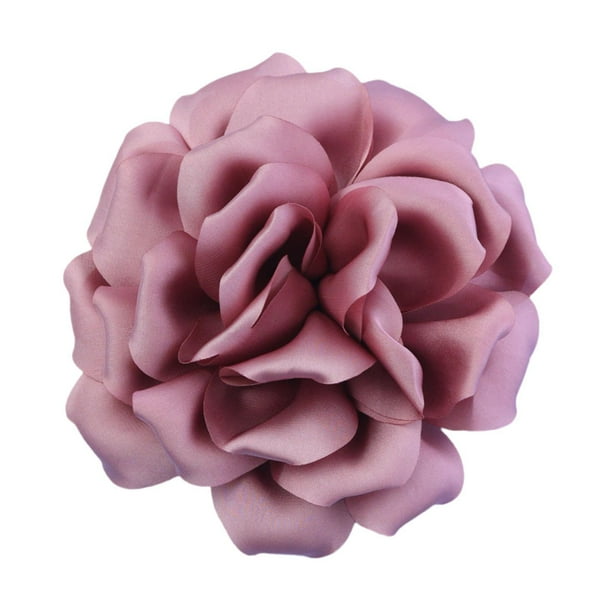 Broche de flores, broche de rosa, pasador para el pecho, 10 cm, horquillas florales decorativas, broche de solapa con ramillete para accesorios de Rosa oscuro