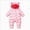 Light Pink, variant on 18-24 Months Toddler Baby Boys Girls Snowsuits Winter Outfits Fleece Lined Hooded Footed Romper Cute Cartoon Print Warm Jumpsuit Toddler Kids Winter Clothes