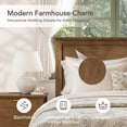 thumbnail image 3 of ReNest Modern Farmhouse Bedroom Furniture Set, Queen Size Platform Bed with 2 Nightstands, Walnut, 3 of 15