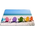 thumbnail image 2 of Beach Gaming Mousepad Summer Beach Colorful Chairs Design NonSlip Rubber Base Perfect for Computer Desk & Laptop Office Bring the Beach Vibes to Your Workspace 9.5x7.9 Inch, 2 of 5