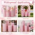 thumbnail image 6 of golytefs 5Pcs Cylinder Pedestal Stand Covers Reusable Elastic Cloth Pillar Plinth Cover Without Stands for Wedding Props Babyshower Birthday Party (Light Pink), 6 of 8