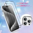 thumbnail image 2 of Compatible with iPhone 15 Pro Max 6.7 Inch Case Support for MagSafe, Plating Diamond Glitter Magnetic Case 2* Screen Protector Camera Protection Back Cover for iPhone 15 Pro Max Case -Silver, 2 of 12