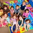 thumbnail image 4 of World Map ABC Kid Rug for Playroom 78.7"×59" Geography Classroom Play Rug Educational Baby Playmat Alphabet Mat for Primary School Fluffy Non-Slip Preschool Carpet Nursery Room Elementary Learning, 4 of 9