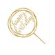 thumbnail image 3 of Cateissary Adorno para tarta de feliz cumpleaños, brillo acrílico dorado, bricolaje, Cupcake, pastel, aplastante, palo hecho a mano para fiesta Kits de decoración para fiestas No.02, 3 of 5