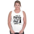 thumbnail image 4 of Cat Loving Introverts Funny Party Womens Plus Size Graphic Tank Top Brisco Brands 2X, 4 of 5
