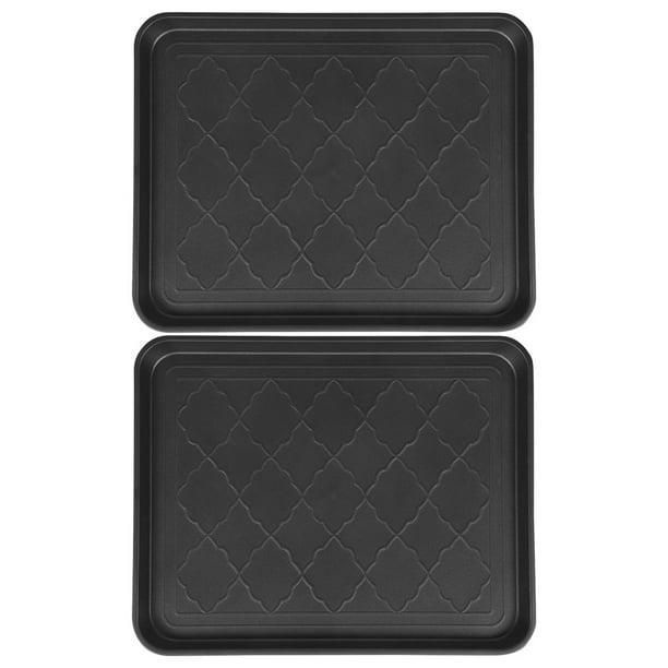 Bandeja de plástico para guardar zapatos y botas, útil para el maletero del coche, con almohadillas en maceta, 2 unidades