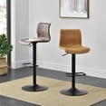 thumbnail image 4 of Taburete de bar New Pacific Direct Jayden de piel sintética vintage, 4 of 4