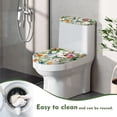 thumbnail image 5 of HELLHERO Keep Dust Stain for Indoor Home, Adjustable Polyester Toilet Lid Cover Set, Elastic Bottom, Stretch, 2 Piece Set, 5 of 8