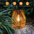 thumbnail image 6 of Solar Wicker Lanterns Outdoor Waterproof 2-Pack, Hanging Rattan Lights for Patio, Decorative Boho Solar Lights for Garden, Yard, Porch and Pathway, 6 of 7