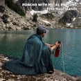 thumbnail image 5 of KawaGebo Kamp Manta para acampar al aire libre con forro Sherpa, mantas de campamento gruesas extra cálidas y poncho suave e hinchado DWR para clima frío, aventura, dormir, mochilero 78 "x 56", 5 of 5