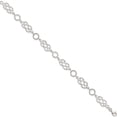 thumbnail image 3 of Sterling Silver Pretzel Circle Bracelet (7.25 X 8) Made In India qg3026-7.25, 3 of 5