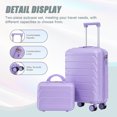 thumbnail image 5 of 2 Piece in ABS Spinner Wheel Luggage Sets, Hardside Suitcase with Combination Lock,20 inch Carry On Luggage 14 inch Cosmetic Case, 5 of 8