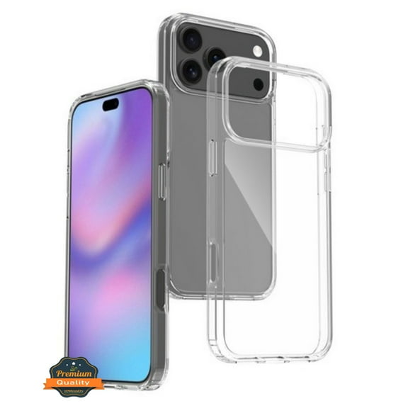 Phone Case for Apple iPhone 17 Pro Crystal HD Clear Back Hybrid Case TPU Bumper Frame Slim Shockproof Hard Defender Cover Fit for Apple iPhone 17 Pro (6.3") (Clear)