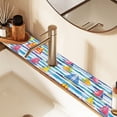 thumbnail image 2 of Yayeee Faucet Mat for Kitchen Sink 14.7" Diatomite Long Splash Guard Pad, Yellow Hand Drawn Sailboats, 2 of 7