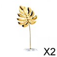 thumbnail image 1 of 2x Escultura de Hoja Estatua de Hoja de Metal Estatuilla en Forma de Hoja Escultura Moderna Decorativa Adorno de Hoja para El Hogar Dormitorio 2 piezas, 1 of 8