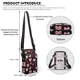 thumbnail image 6 of HELLHERO Mushroom and Butterfly Pattern Design Double Zipper Sling Bag with Lightweight for Women Messenger Bag, 6 of 7