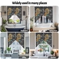 thumbnail image 6 of Summer Sunflower Swag Curtain Valance for Windows, Yellow Flower Bee Window Treatments Short Swag Topper for Kitchen Windows Bathroom Bedroom, 28"x36", 6 of 8