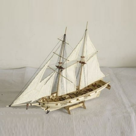 Handcrafted Quality 1:100 Scale Wooden Wood Sailboat Ship Kits Home Office Model Decoration Boat Toy Kids Birthday