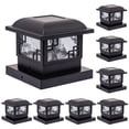 thumbnail image 1 of GreenLighting Cubism Fence Solar Lights - Outdoor Solar Post Lights - 4x4 Post Caps and Solar Deck Post Lights - LED Solar Post Cap Lights for 4x4 5x5 Posts (Black, 8 Pack), 1 of 4