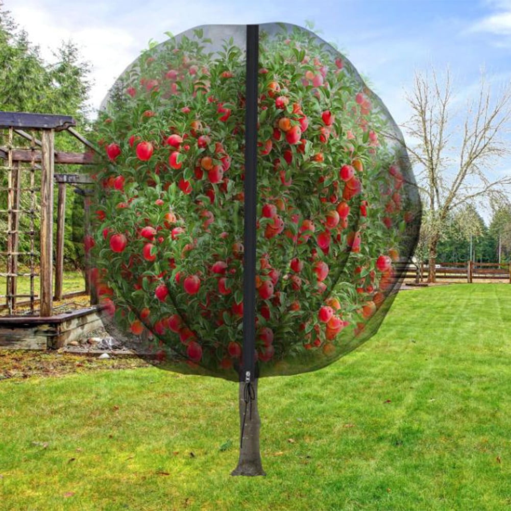 Fruit Tree Netting Bags with Zipper Drawstring Ultra Fine Mesh Garden Netting