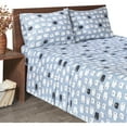 thumbnail image 6 of Woolrich 4-Piece Blue Sheep Cotton Flannel Sheet Set, King, 6 of 10