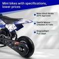 thumbnail image 2 of TOXOZERS Dirt Bike,50cc 2-Stroke Gas Powered Mini Dirt Bike with Rear Disc Brake,Max 150 lbs,Ideal for Ages 8-13,Blue, 2 of 6