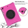 thumbnail image 6 of Case for Kids iPad 10.2" 2021/2020/2019 with Pencil Holder/Multi-Function Kickstand-Handle/Shoulder Strap, Protection Duty Shockproof Silicone Cover for iPad 9th/8th/7th Gen,Rose, 6 of 7