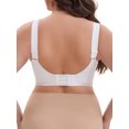thumbnail image 3 of INSPIRE CHIC Women's Mesh Plunge Wirefree Full Coverage Bras Wide Straps Seamless Lightweight Soft Breathable Bra L White, 3 of 4