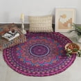 thumbnail image 2 of Round Tapestry with Tassel Wall Hanging Ombre Hippie Mandala Bohemian Hippy Intricate Indian Tapestries Tablecloth 60 Inches, 2 of 10