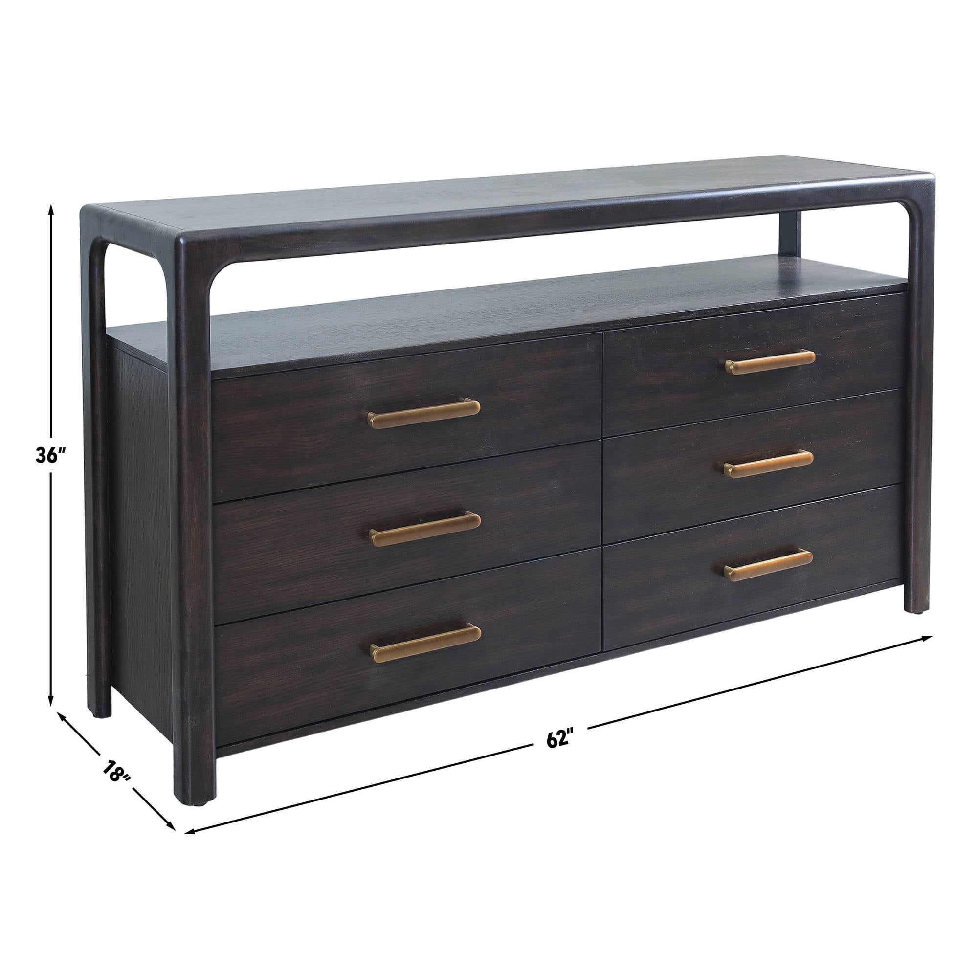 Steve Silver Sigmund Sable Brown 6 Drawer Dresser