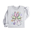 thumbnail image 4 of Easter Nurse Sweatshirt for Women - Cute Bunny Bow Stethoscope Graphic Tee Gray Sweatshirt Adult Small, 4 of 7