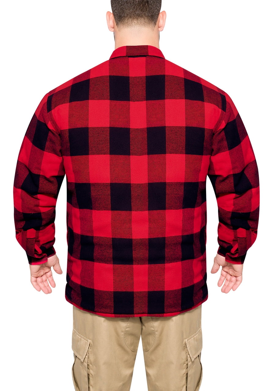 Rothco Buffalo Plaid Quilted Lined Jacket - Red - Walmart.ca
