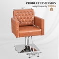 thumbnail image 2 of UBesGoo Hydraulic Barber Chair, Heavy Duty Salon Chair with Steel Footrest for Beauty Spa, Diamond Brown, 2 of 9