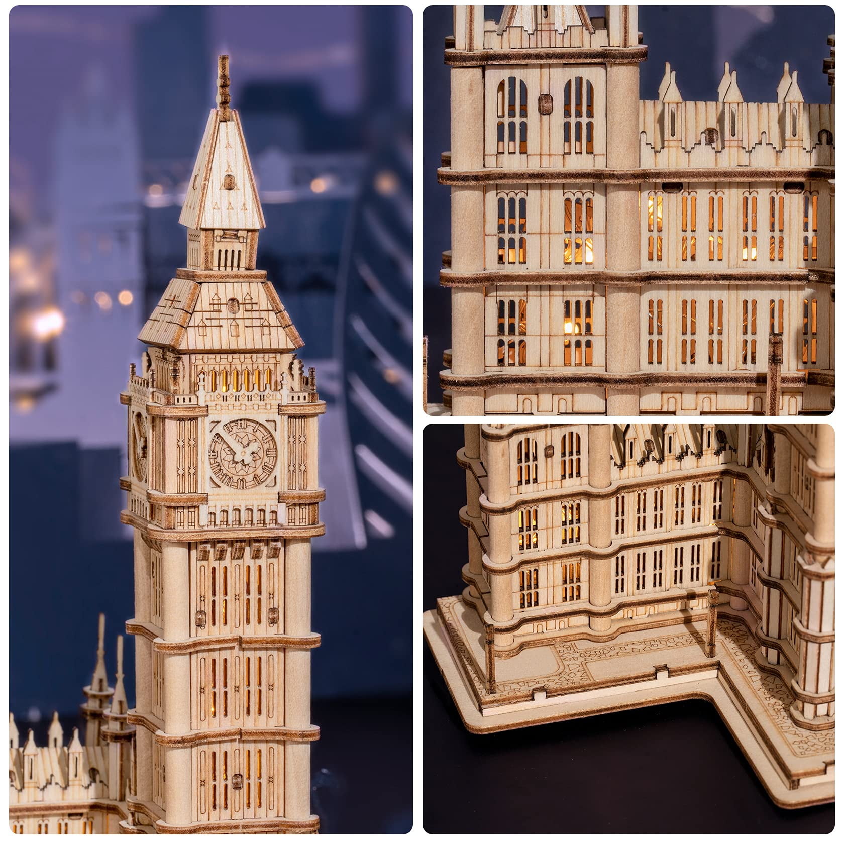 Rolife Big Ben With Lights TG507 Architecture 3D Wooden Puzzle